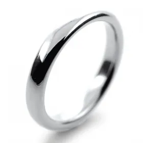 Slight or Soft Court Very Heavy -  3mm Platinum Wedding Ring 